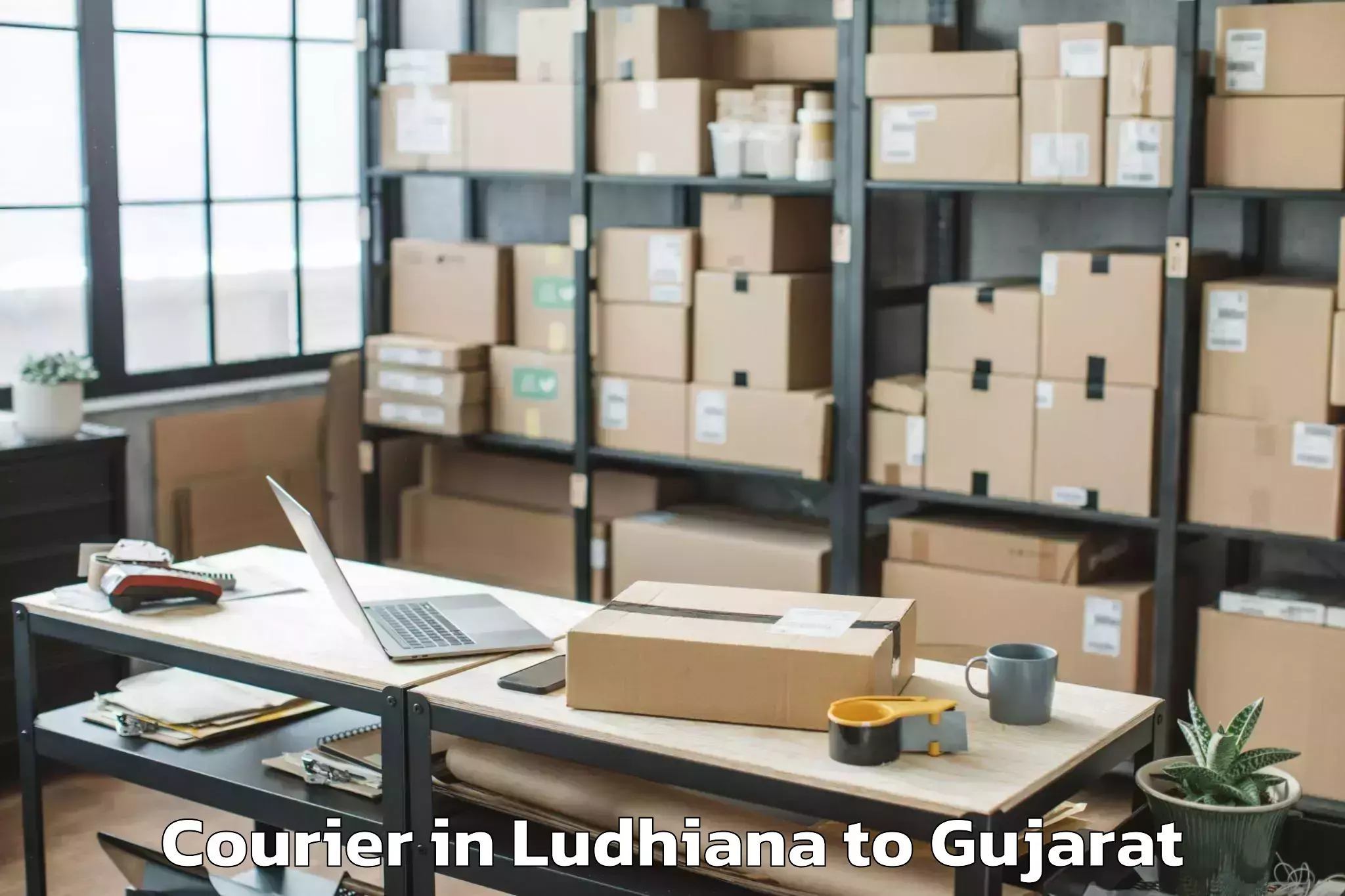 Easy Ludhiana to Hazira Port Courier Booking